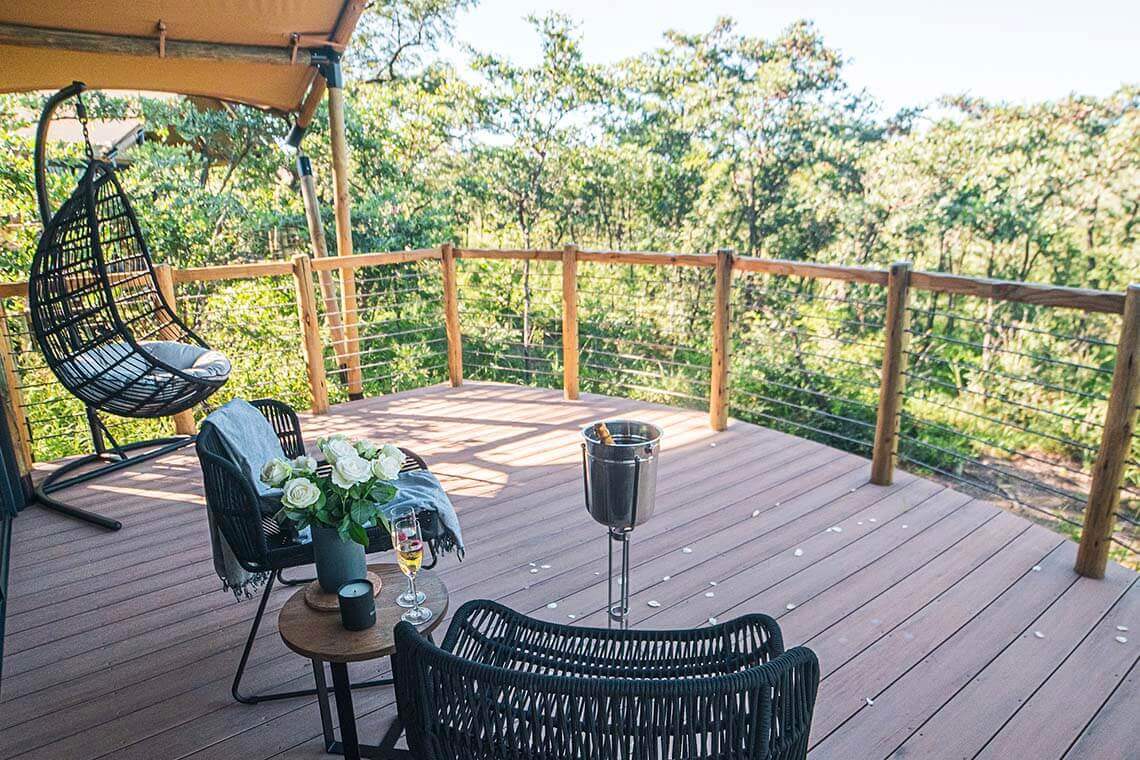Sundowners can be enjoyed on your own private deck