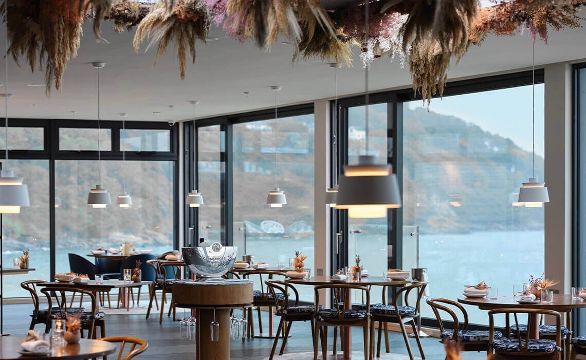 Gorgeous views await diners at the restaurant
